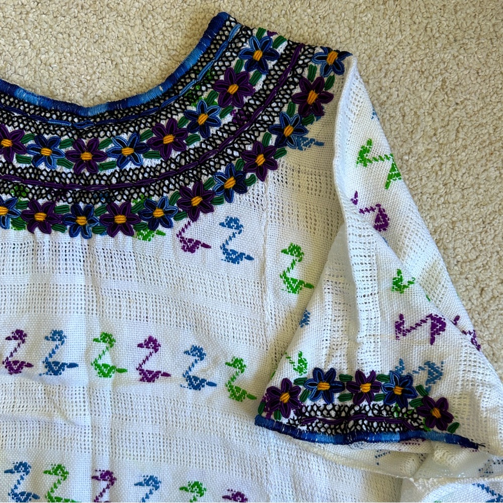 Guatemalan Cape Blouse Hand Woven One of kind Fots xs-xl